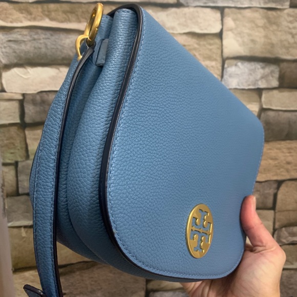 SOLDAuthentic TORY BURCH Leather Saddle flap crosb - Picture 13 of 16